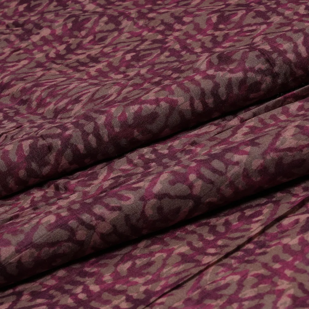 Tussar Munga Plain - Block Print